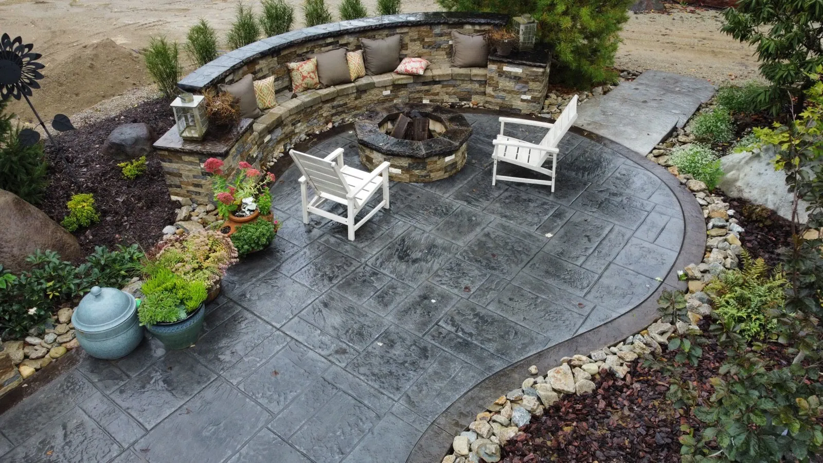 stamped pool deck