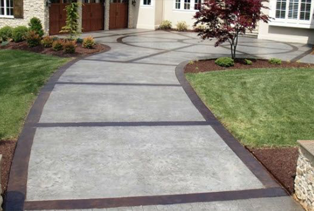 stamped concrete with boarder